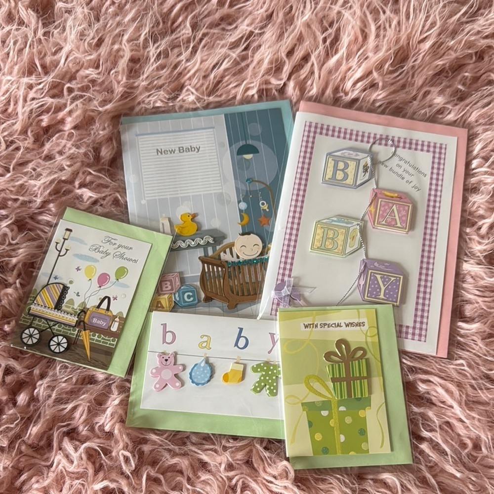 Assorted Baby Greeting Cards 3D